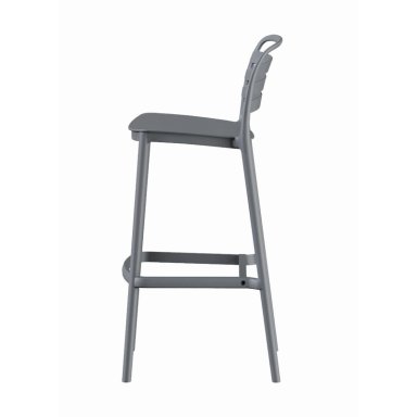 PISO TABURETE SILLA ALTA BAR COCINA RAGNAR 75CM GRIS OSCURO - 4
