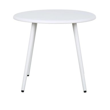 MESA DE CENTRO REDONDA NORDICA BLANCA 51X45 ESCANDINAVIA - 1