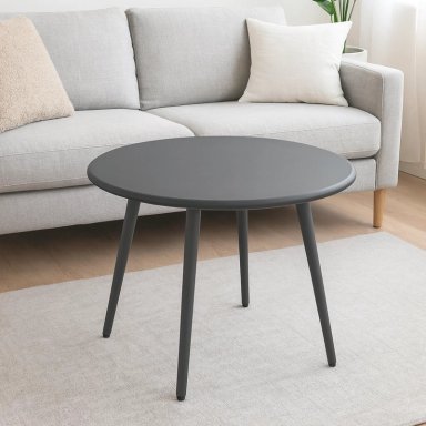 MESA DE CENTRO REDONDA NORDICA GRIS 51X45 ESCANDINAVIA - 2