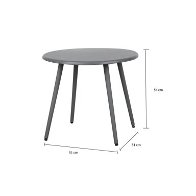 MESA DE CENTRO REDONDA NORDICA GRIS 51X45 ESCANDINAVIA - 4