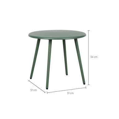 MESA DE CENTRO REDONDA NORDICA VERDE 51X45 ESCANDINAVIA - 3