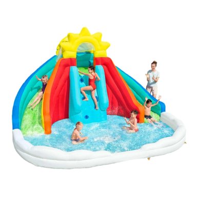 PARQUE CASTILLO TOBOGAN ACUATICO INFLABLE 4.50X3.82X2.77M - 1