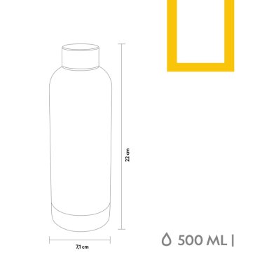 BOTELLA METALICA TE RMICA BOCA ANGOSTA 500ML NEGRA - 7
