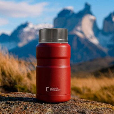 TERMO COMIDA ACERO INOXIDABLE 750ML CON CUBIERTOS ROJO - 6