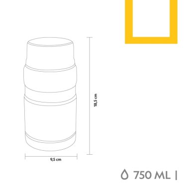 TERMO COMIDA ACERO INOXIDABLE 750ML CON CUBIERTOS ROJO - 7
