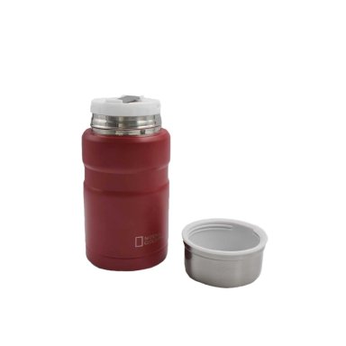 TERMO COMIDA ACERO INOXIDABLE 750ML CON CUBIERTOS ROJO - 9
