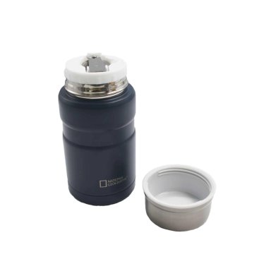 TERMO COMIDA ACERO INOXIDABLE 750ML CON CUBIERTOS AZUL - 8