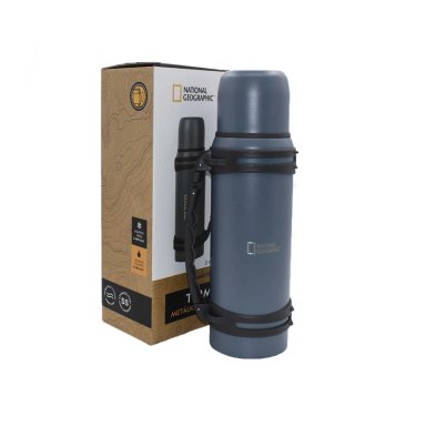 TERMO METALICO GRIS 1500ML NATIONAL GEOGRAPHIC - 1