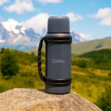TERMO METALICO GRIS 1500ML NATIONAL GEOGRAPHIC - 8