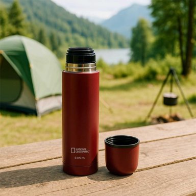 TERMO BALA METALICO ROJO 500ML NATIONAL GEOGRAPHIC - 7