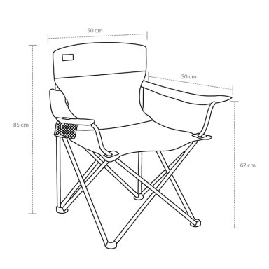 SILLA PLEGABLE CAMPING ACOLCHADA DENVER AZUL NAT GEO - 3