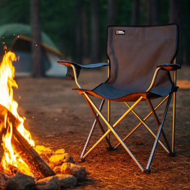 SILLA PLEGABLE CAMPING KENAI APOYABRAZOS GRIS NAT GEO - 2
