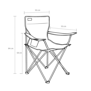 SILLA PLEGABLE CAMPING KENAI APOYABRAZOS GRIS NAT GEO - 3