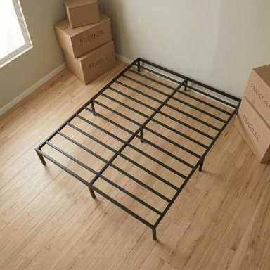 BASE DE CAMA METAL QUEEN 2,5 PLAZA 200X150X36 NEGRO AIRHOUSE - 7