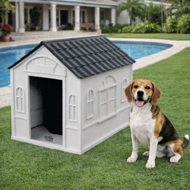 CASA PARA PERRO PEQUEÑA COOL PETS 76X65X63CM TECHO GRIS - 5