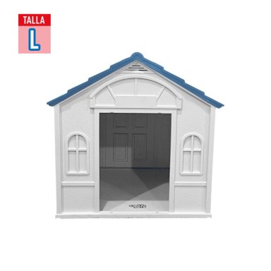 CASA PARA PERRO GRANDE COOL PETS 98X84X82CM TECHO AZUL - 4