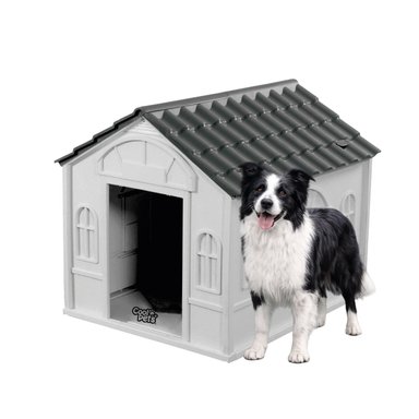 CASA PARA PERRO GRANDE COOL PETS 98X84X82CM TECHO GRIS - 1