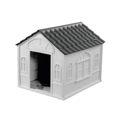 CASA PARA PERRO GRANDE COOL PETS 98X84X82CM TECHO GRIS - 2