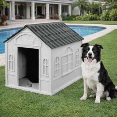 CASA PARA PERRO GRANDE COOL PETS 98X84X82CM TECHO GRIS - 5