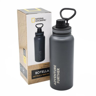 BOTELLA METALICA TE RMICA INSULADA 1LT GRIS NAT GEO - 1