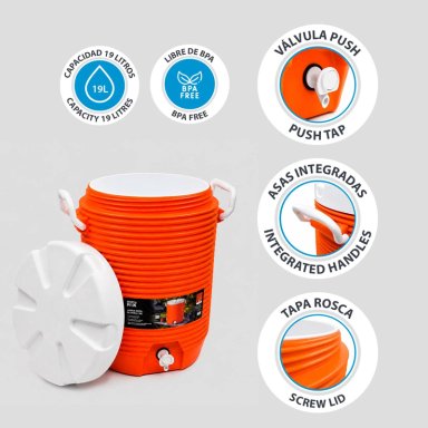 COOLER JARRA TE RMICO DISPENSADOR 19 LITROS NORTHPAK - 4