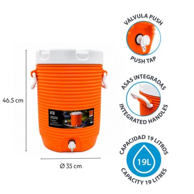 COMBO SET COOLER JARRA TE RMICO DISPENSADOR 19L+8.3L NORTHPAK - 6