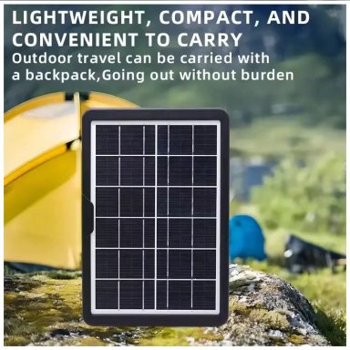 PANEL SOLAR PORTATIL 15W 16V EXTERIORES Y EMERGENCIA CABLE USB 5 EN 1 - 3