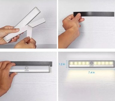 LUZ LED RECARGABLE CON SENSOR DE MOVIMIENTO ILUMINACION INTELIGENTE - 4