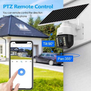 CÁMARA INTELIGENTE WIFI PANEL SOLAR OUTDOOR MOTORIZADA FULL HD 360° - 4