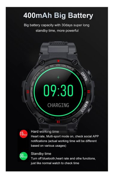 SMARTWATCH K22 SPORTS BLANCO BLUETOOTH - 2