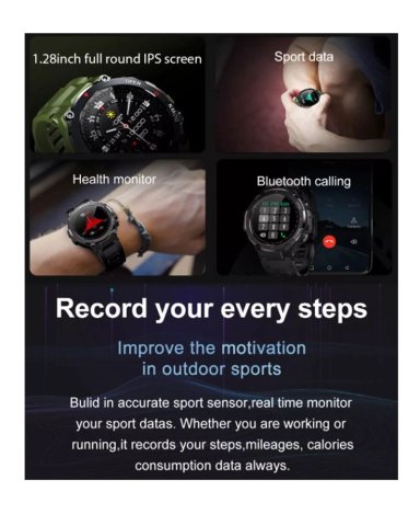 SMARTWATCH K22 SPORTS BLANCO BLUETOOTH - 5