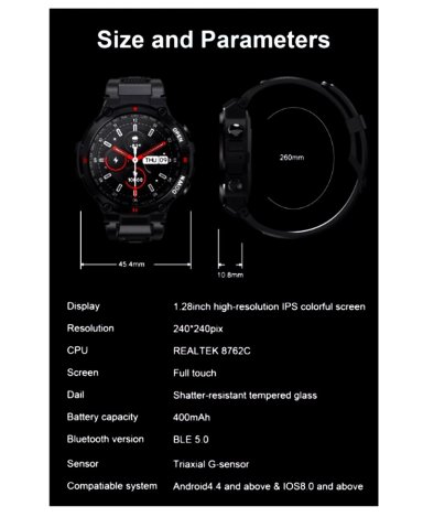 SMARTWATCH K22 SPORTS BLANCO BLUETOOTH - 7