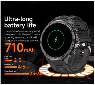 RELOJ INTELIGENTE V99 BATERIA 710MAH LLAMADAS BLUETOOTH MONITOR SALUD DEPORTE COMPATIBLE IOS ANDROID - 3