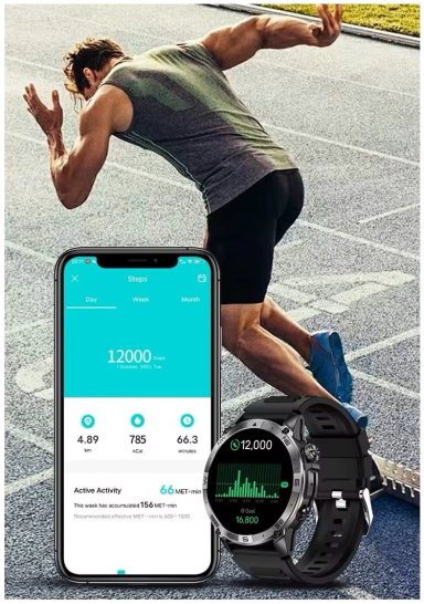 SMARTWATCH DEPORTIVO GPS PRECISO SALUD EN TIEMPO REAL PANTALLA AMOLED DEPORTE COMPATIBLE - 8