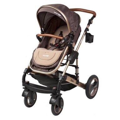 COCHE VOYAGE MOISÉS ZEUS CON SILLA NIDO BROWN CAFE - 2
