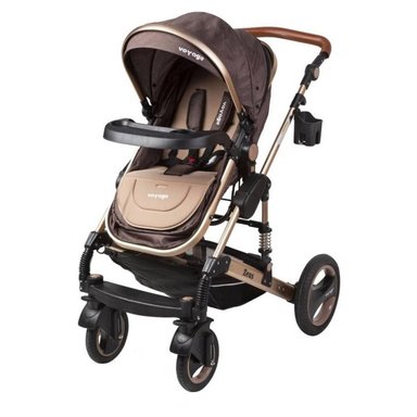 COCHE VOYAGE MOISÉS ZEUS CON SILLA NIDO BROWN CAFE - 3