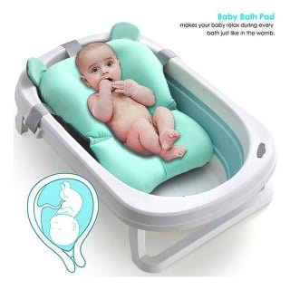 BAÑERA VOYAGE CON COJIN PLEGABLE BLUE AZUL - 1