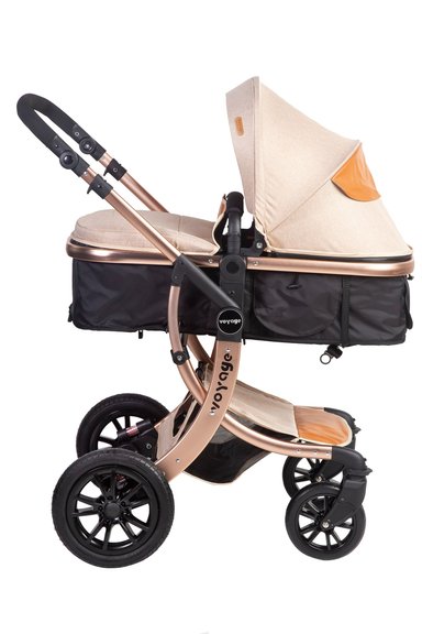 COCHE VOYAGE MOISE CON SILLA NIDO GENOVA CAFÉ CAFE - 3