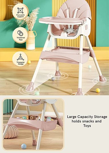 SILLA COMER VOYAGE SNAK MECEDORA PINK ROSADO - 4