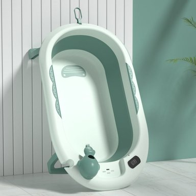 BAÑERA VOYAGE VOAYGE VG-003 CON COJIN Y TERMOMETRO GREEN VERDE - 2
