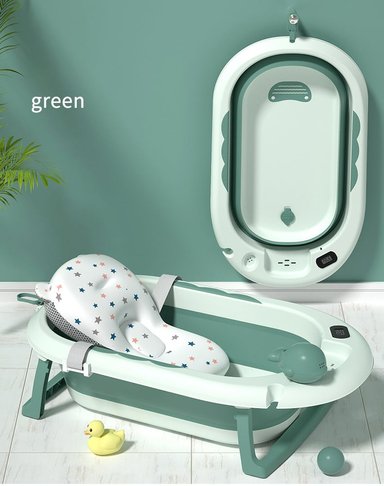 BAÑERA VOYAGE VOAYGE VG-003 CON COJIN Y TERMOMETRO GREEN VERDE - 3
