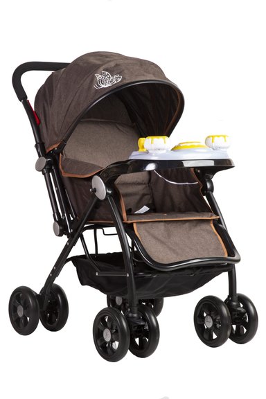 COCHE CUNA BEBESTAR CON CAMBIO MANILLAR CON JUGUETE MUSICAL CAFÉ - 1
