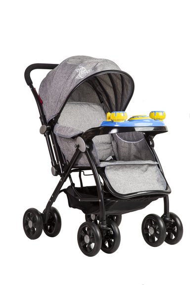 COCHE CUNA BEBESTAR CON CAMBIO MANILLAR CON JUGUETE MUSICAL CAFÉ - 1