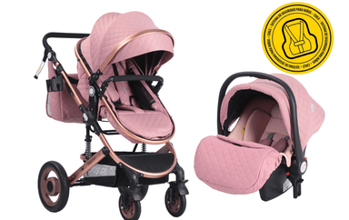 COCHE CUNA VOYAGE CON SILLA AUTO NAPOLES PINK ROSADO - 3