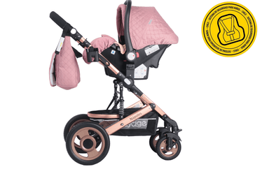 COCHE CUNA VOYAGE CON SILLA AUTO NAPOLES PINK ROSADO - 4