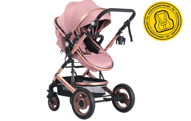 COCHE CUNA VOYAGE CON SILLA AUTO NAPOLES PINK ROSADO - 8