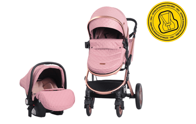 COCHE CUNA VOYAGE CON SILLA AUTO NAPOLES PINK ROSADO - 9