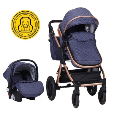 COCHE VOYAGE TRAVEL SYSTEM X1 BLUE CON SILLA CERTIFICADA AZUL - 1