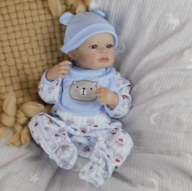MUÑECA BEBÉ REBORN LUIS 45CM - 4