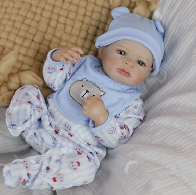 MUÑECA BEBÉ REBORN LUIS 45CM - 5